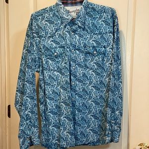 Wrangler 20X Paisley Long Sleeve Western Shirt Men XL